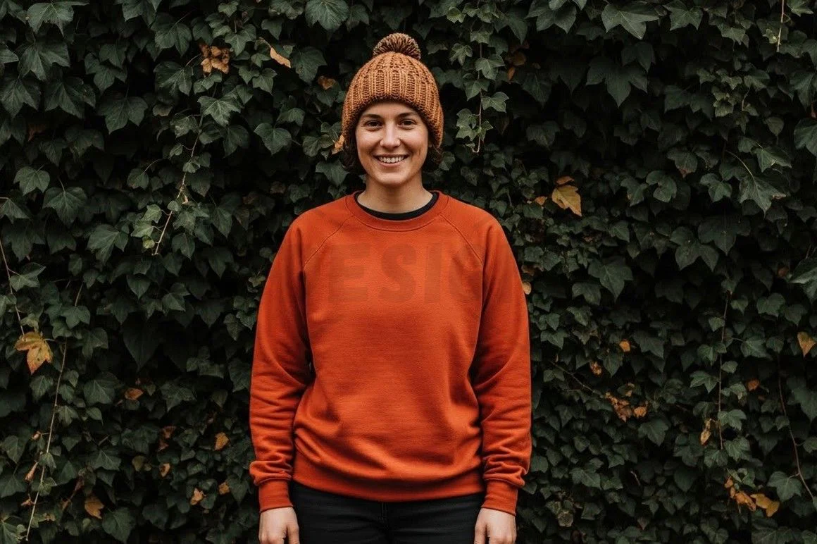 Vibrant orange t-shirt mockup design