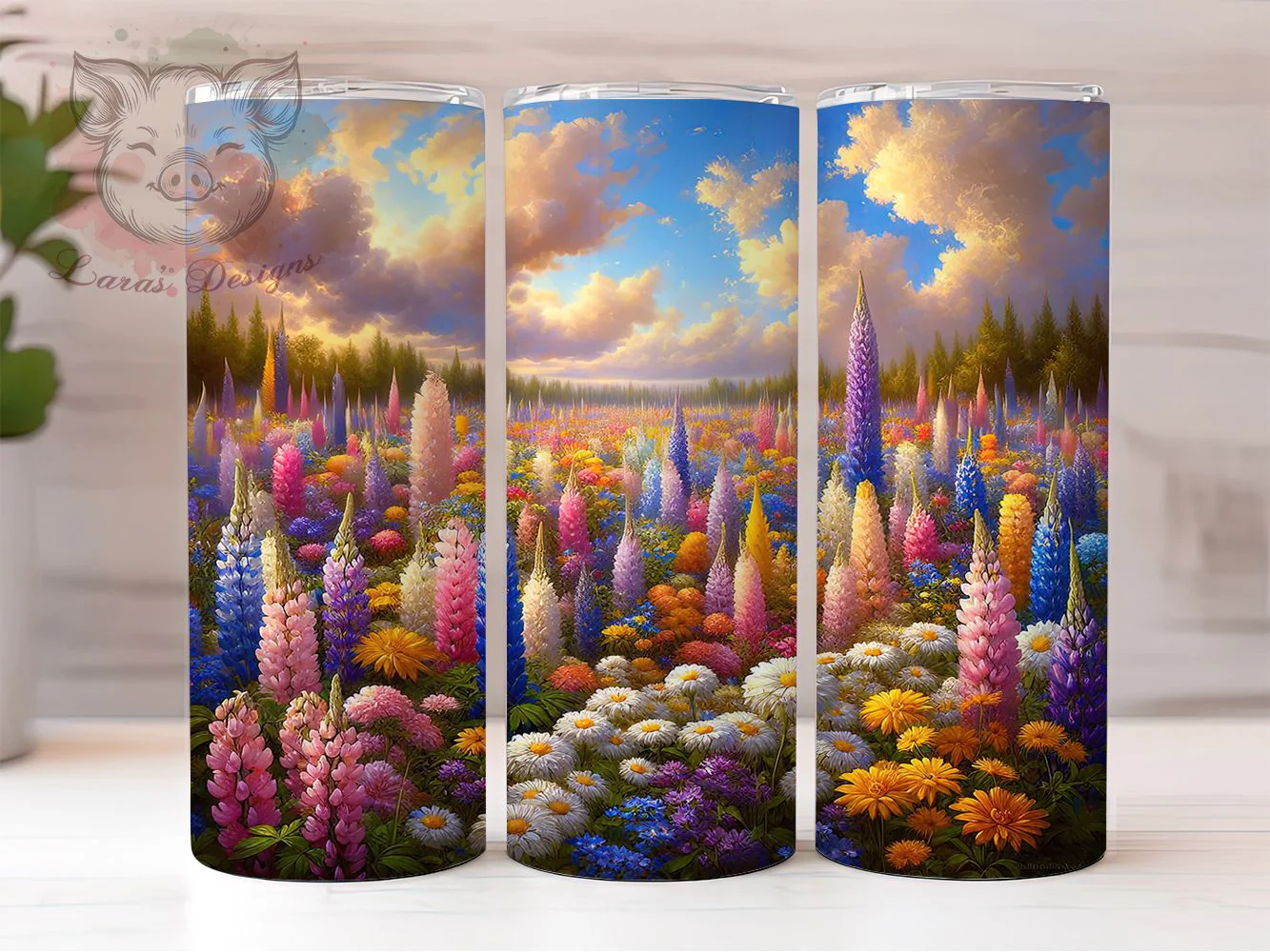 Vibrant Spring Blossom Field Tumbler, Colorful Flower Field Tumbler, Nature Floral Wrap, Whimsical Blossom Wrap, Vibrant Spring Wrap, Sublimation Design, Trendy Gift Idea