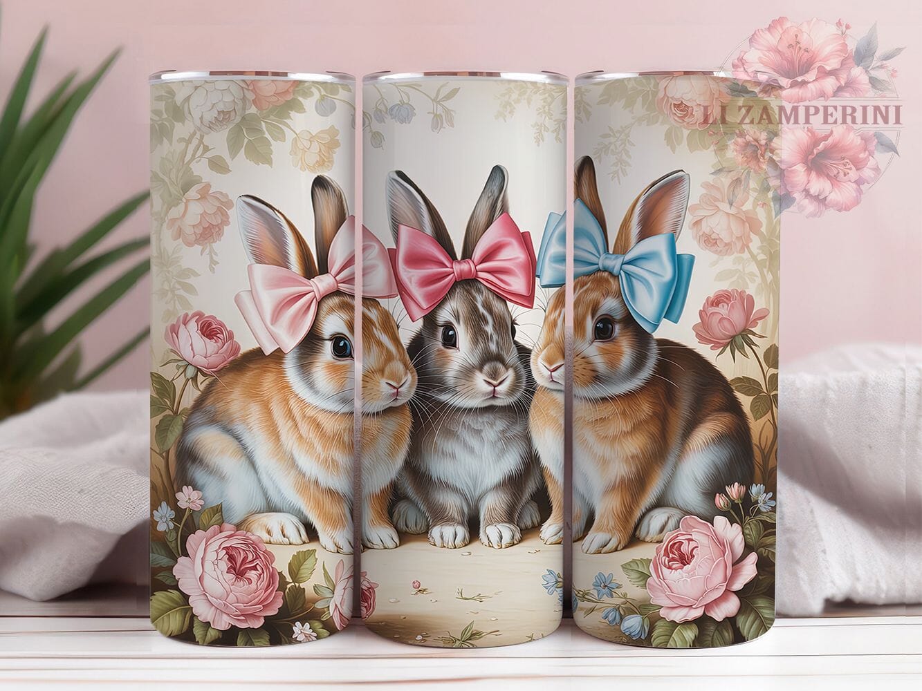 Vintage Nostalgic Easter Bunny Tumbler, Easter Bunny Tumbler, Nostalgic Bunny Wrap, Whimsical Easter Wrap, Retro Bunny Wrap, Sublimation Design, Trendy Gift Idea