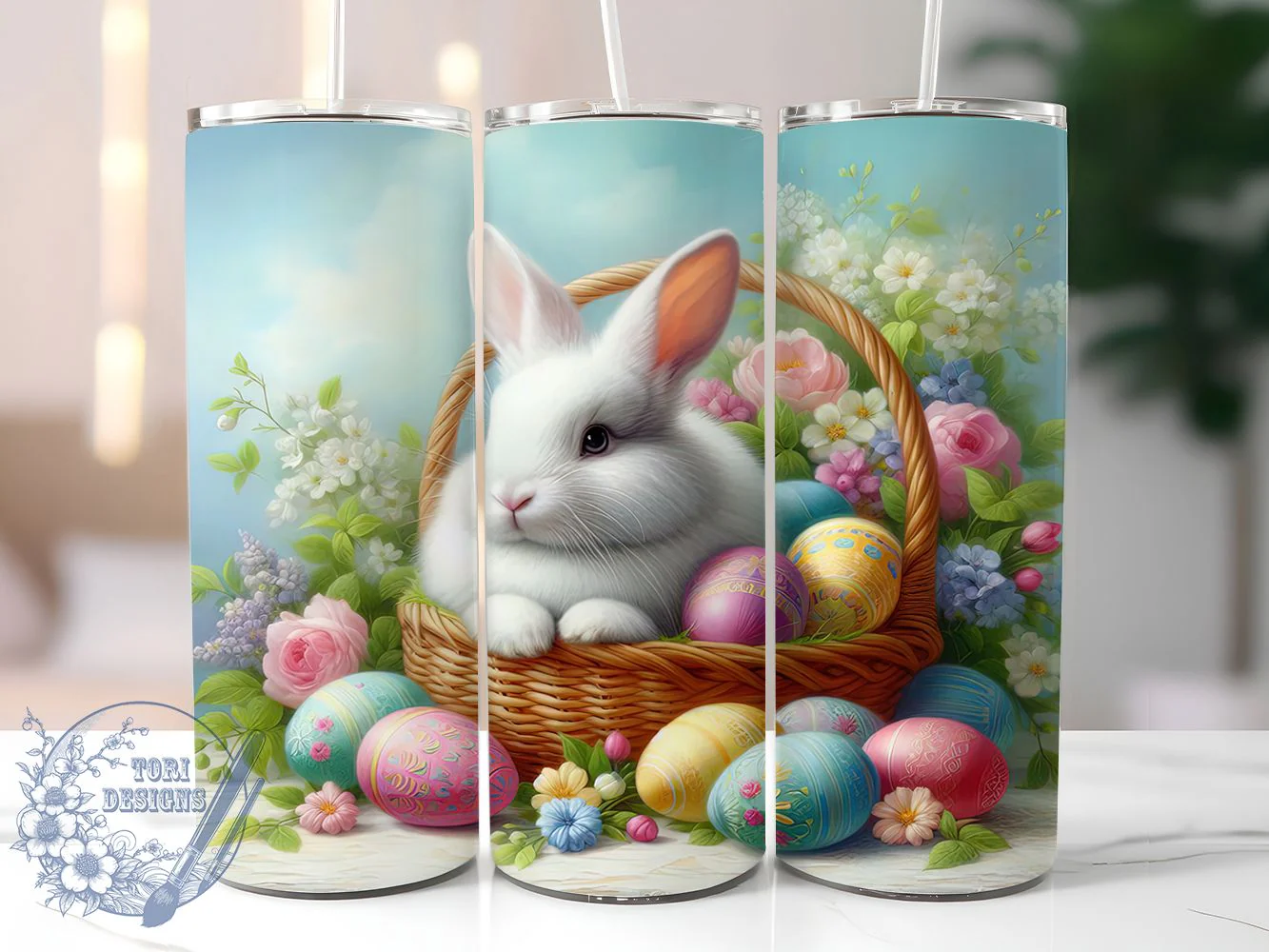 Vintage Retro Easter Bunny Tumbler, Easter Bunny Tumbler, Retro Easter Wrap, Stylish 20oz Wrap, Sublimation Design, Trendy Gift Idea, Inspirational Easter Tumbler