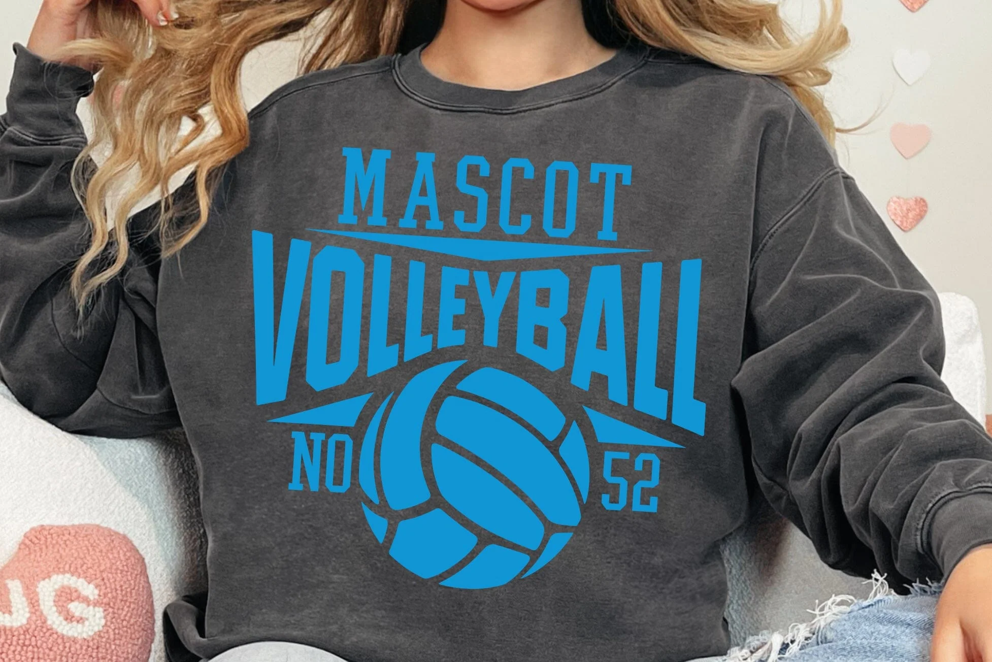 Volleyball Mascot SVG Design, Volleyball Bundle Svg, Volleyball Mom Svg, Volleyball Team Template Svg - Image 2