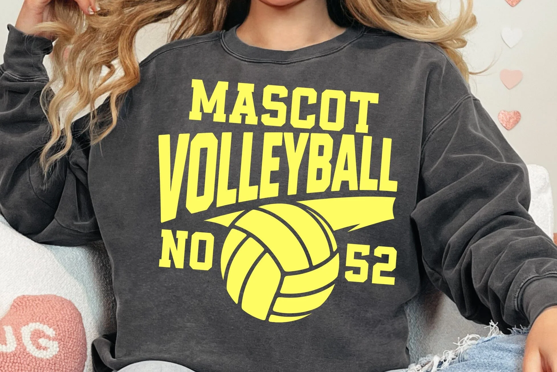 Volleyball Mascot SVG Design, Volleyball Bundle Svg, Volleyball Mom Svg, Volleyball Team Template Svg - Image 3