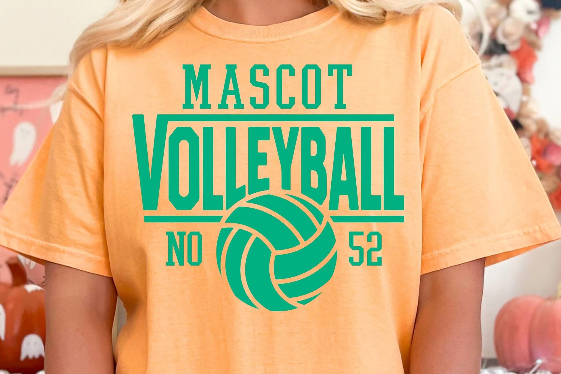 Volleyball Mascot SVG Design, Volleyball Bundle Svg, Volleyball Mom Svg, Volleyball Team Template Svg - Image 4