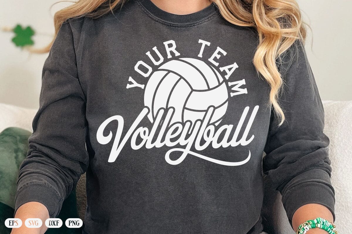 Volleyball Team Name Template Svg, Volleyball Customize Svg, Volleyball Mascot Svg, Team Logo Template, Volleyball Mom Svg, School Mascot Svg - Image 7