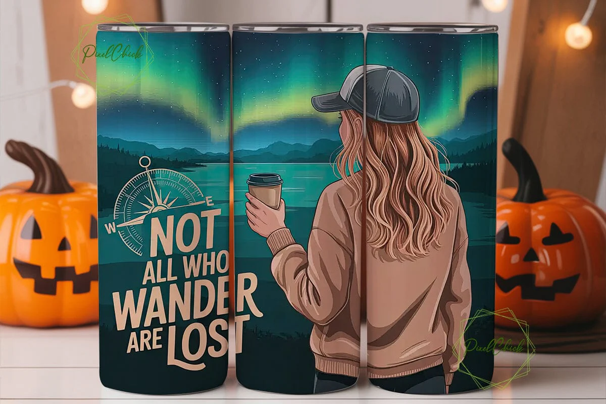 Wanderlust Aurora 20oz Tumbler Wrap - Image 2