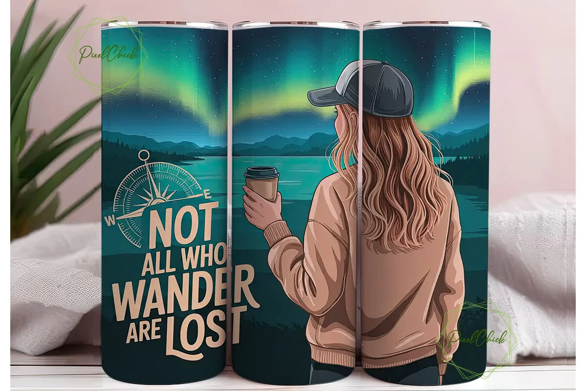 Wanderlust Aurora 20oz Tumbler Wrap - Image 3