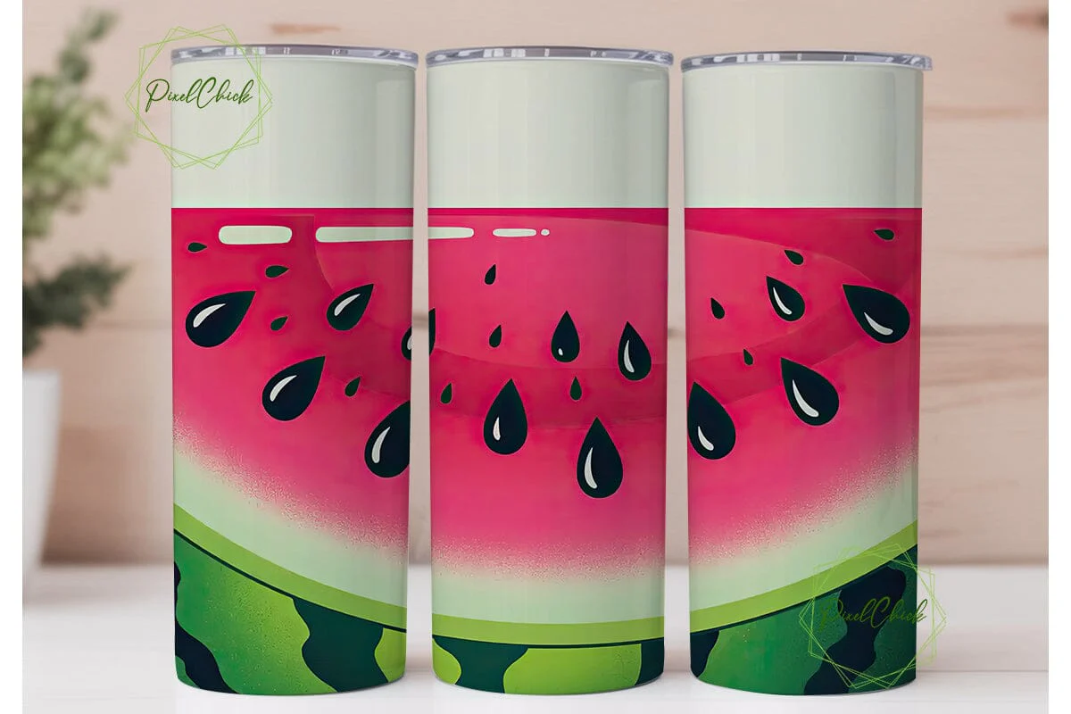 Watermelon Slice 20oz Tumbler Wrap - Image 2