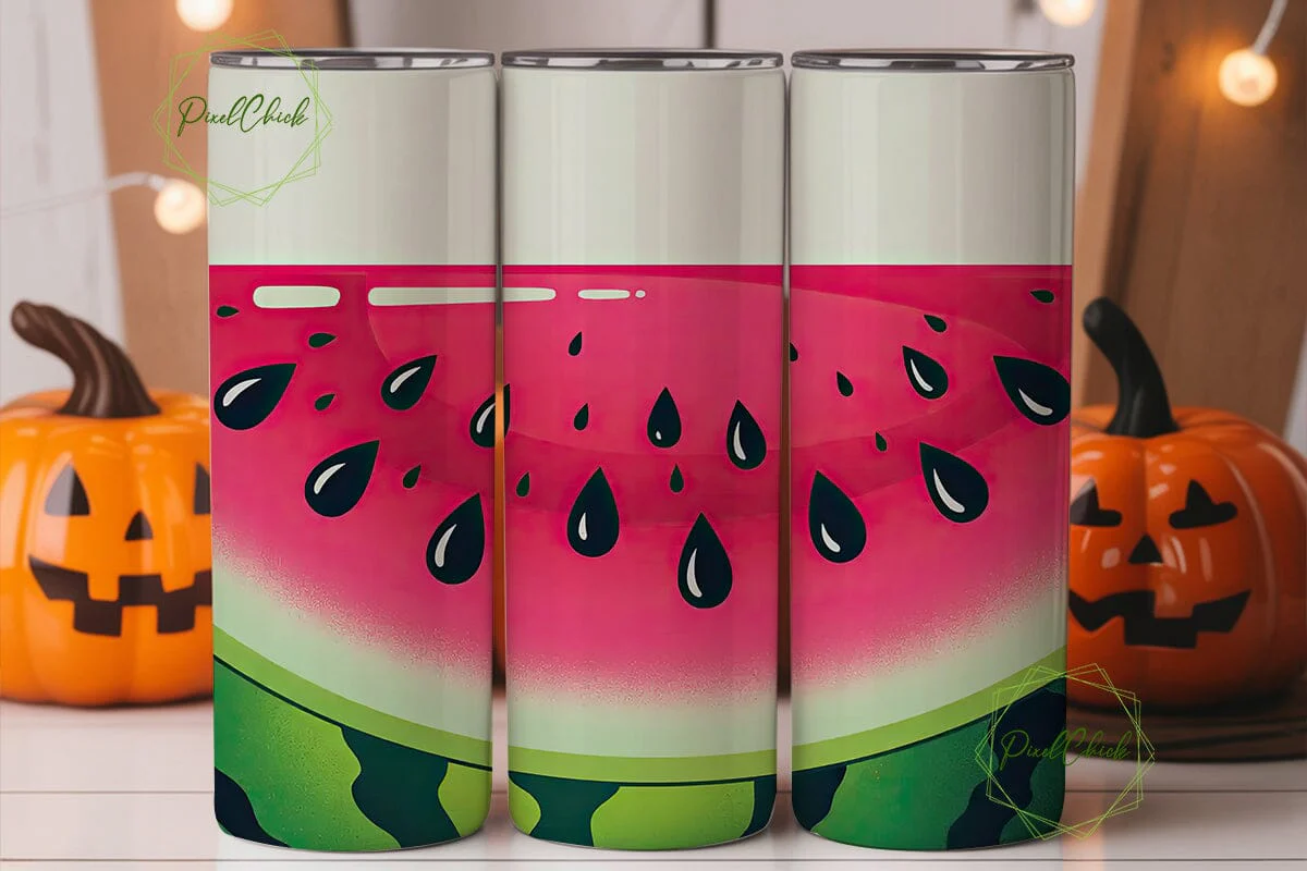 Watermelon Slice 20oz Tumbler Wrap - Image 3
