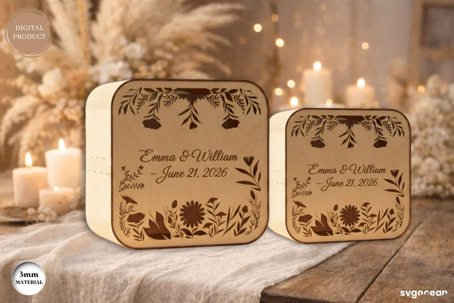 Wedding Card Box Laser Cut Bundle - Image 6