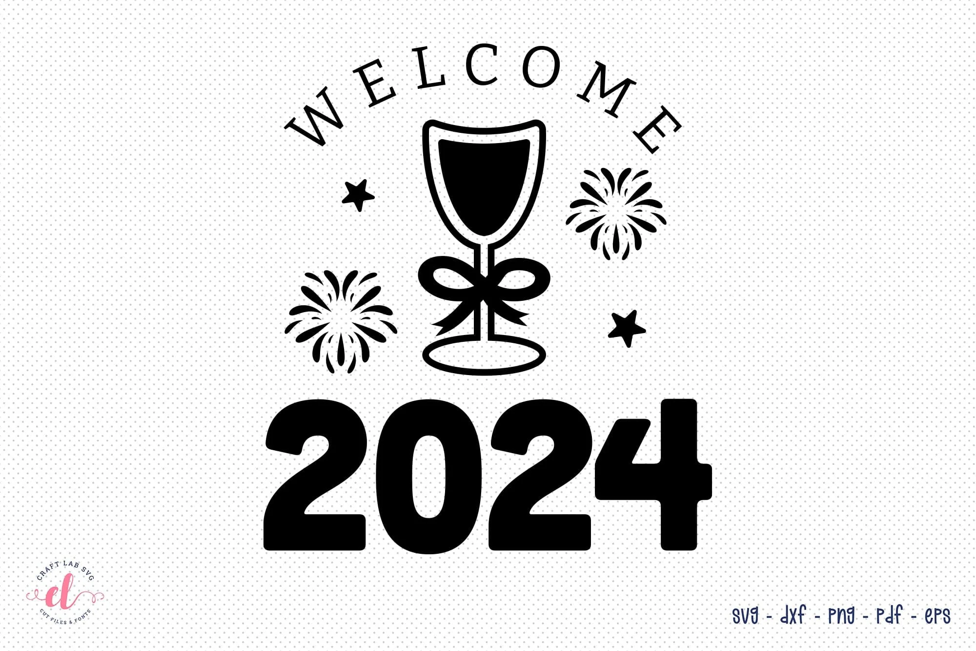 Welcome 2024 - New Year SVG Design