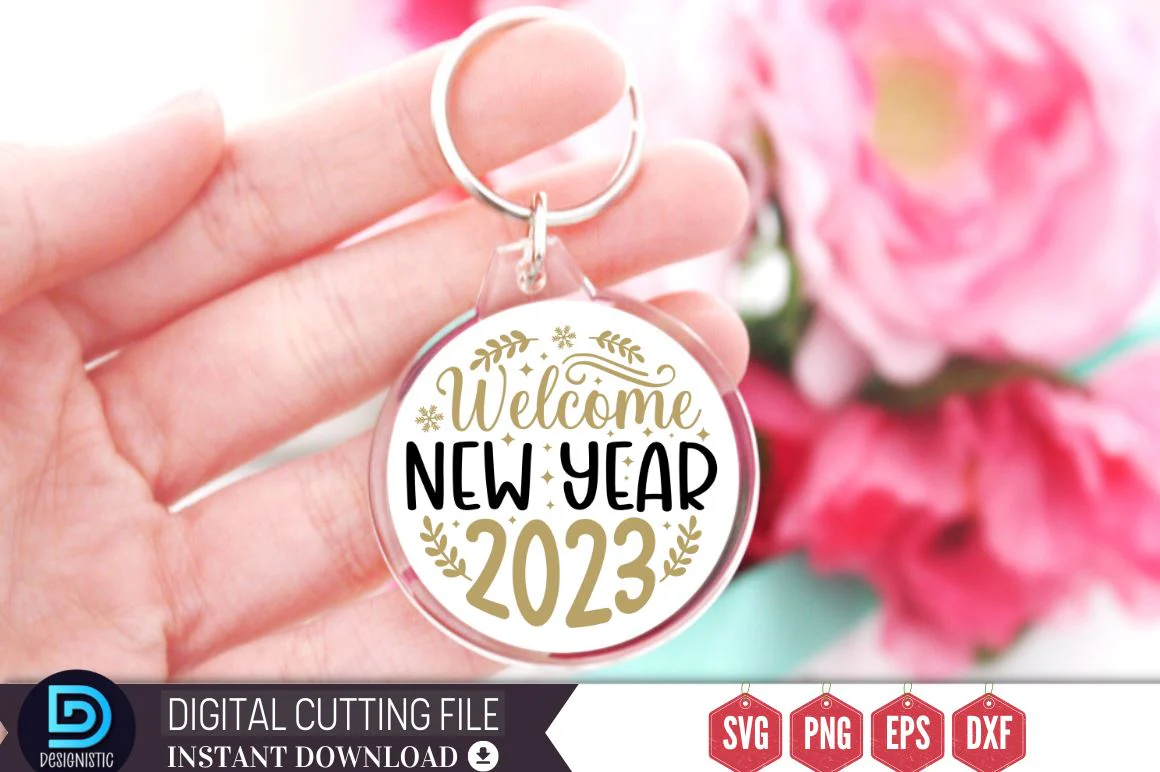Welcome new year 2023 SVG
