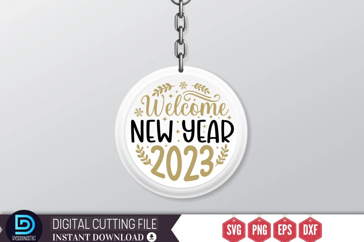 Welcome new year 2023 SVG - Image 3
