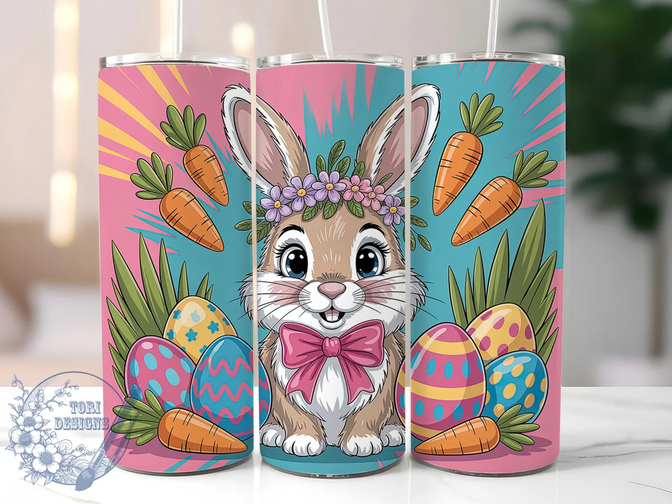 Western Cowboy Bunny Tumbler, Happy Easter Tumbler, Cowboy Bunny Wrap, Stylish 20oz Wrap, Sublimation Design, Trendy Gift Idea, Inspirational Easter Tumbler