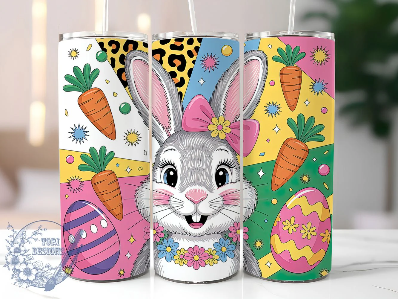 Western Cowboy Bunny Tumbler, Happy Easter Tumbler, Cowboy Bunny Wrap, Stylish 20oz Wrap, Sublimation Design, Trendy Gift Idea, Inspirational Easter Tumbler