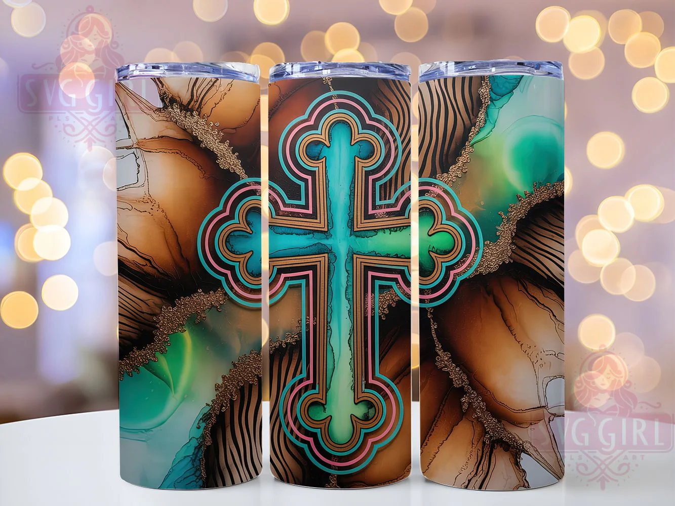 Western Cowgirl Faith Tumbler, Cross Symbol, Rustic Faith Design, Country Charm, Spiritual Theme, Cowgirl Aesthetic, 20Oz Tumbler, Sublimation Wrap