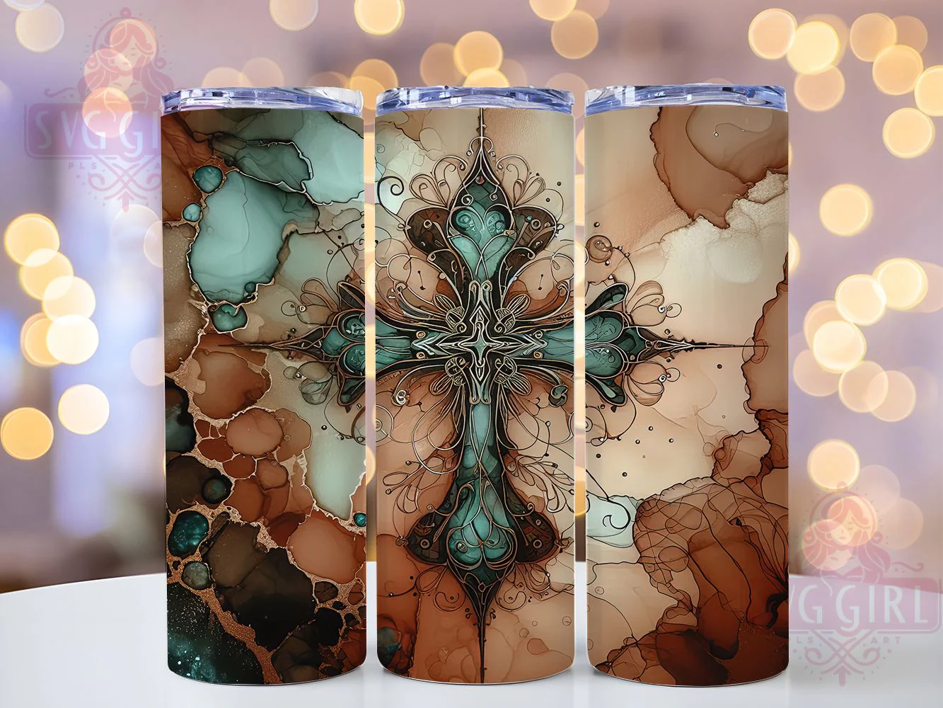 Western Cowgirl Faith Tumbler, Cross Symbol, Rustic Faith Design, Country Charm, Spiritual Theme, Cowgirl Aesthetic, 20Oz Tumbler, Sublimation Wrap