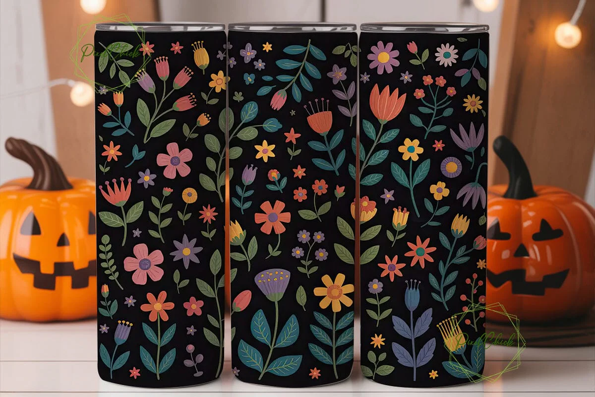 Whimsical Floral 20oz Tumbler Wrap - Image 2