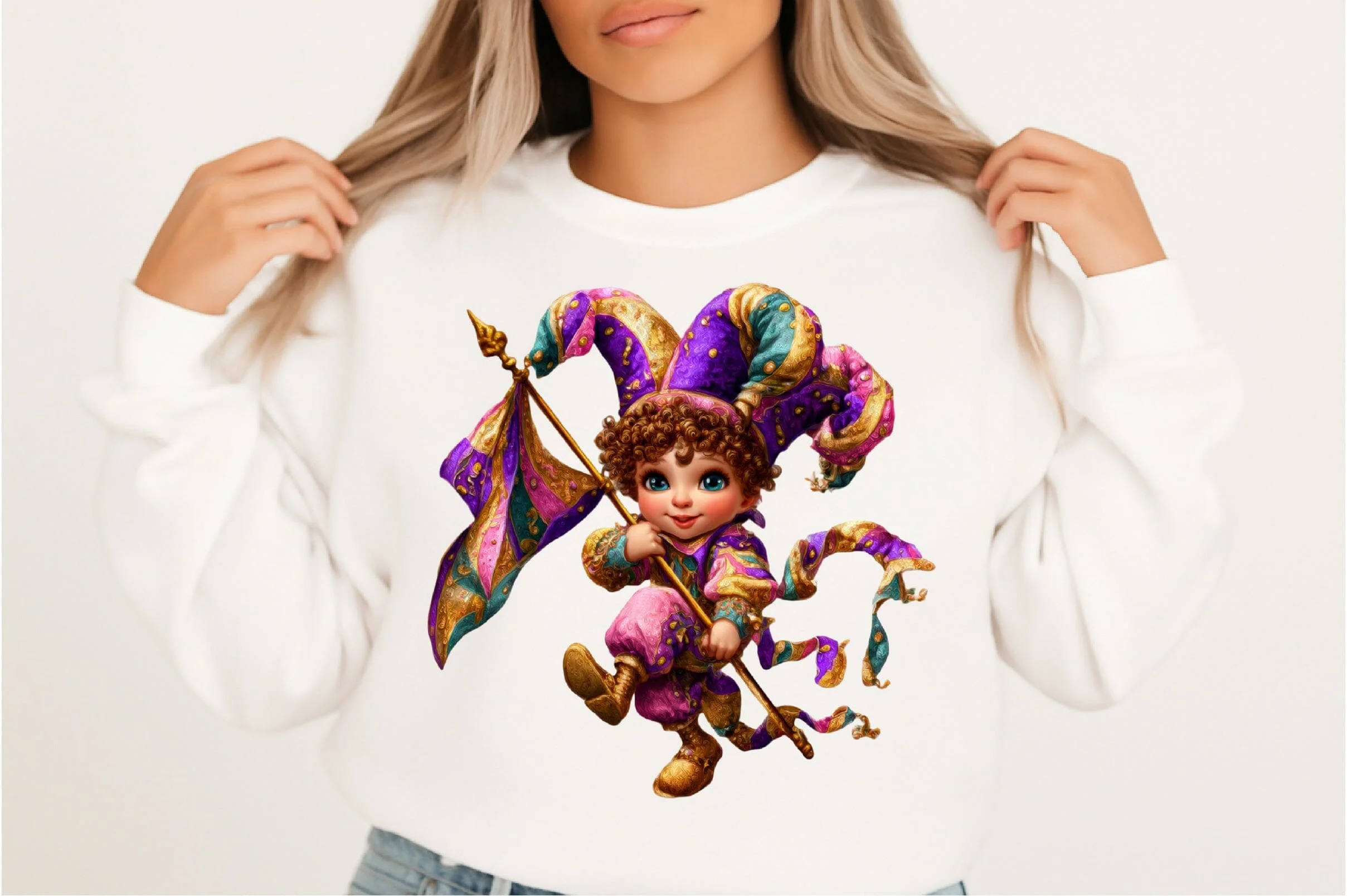 whimsical jester character PNG