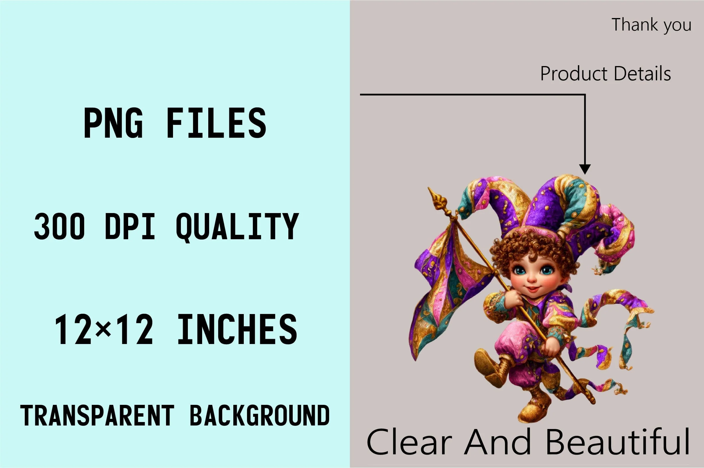 whimsical jester character PNG - Image 3