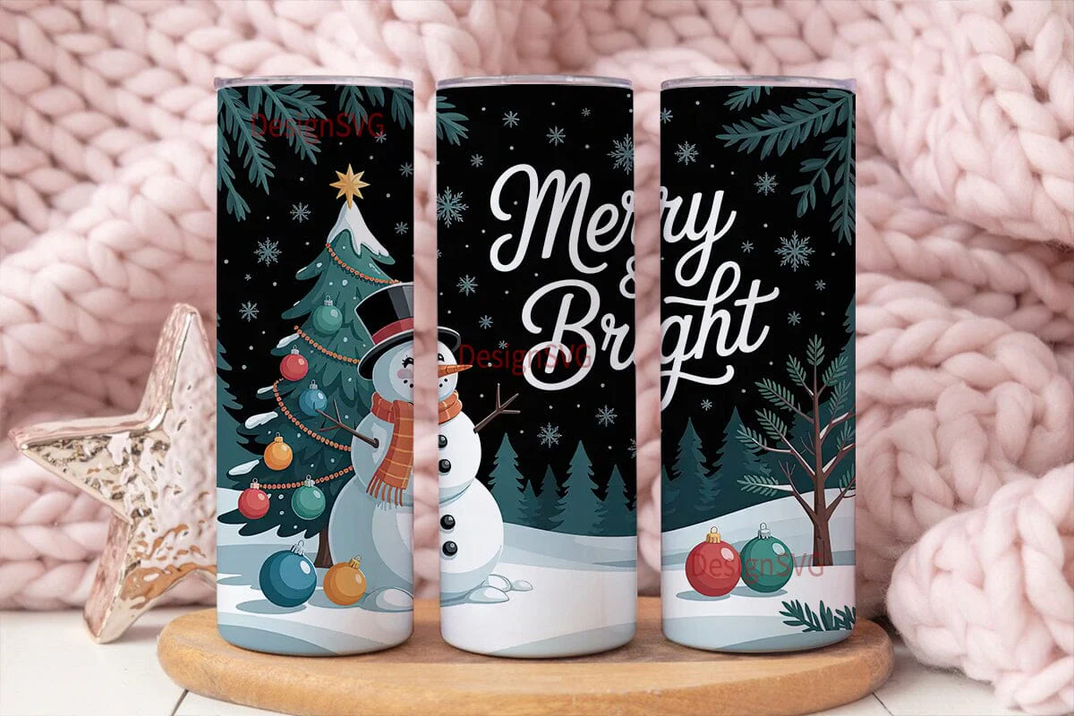 Whimsical Snowman Christmas 20oz