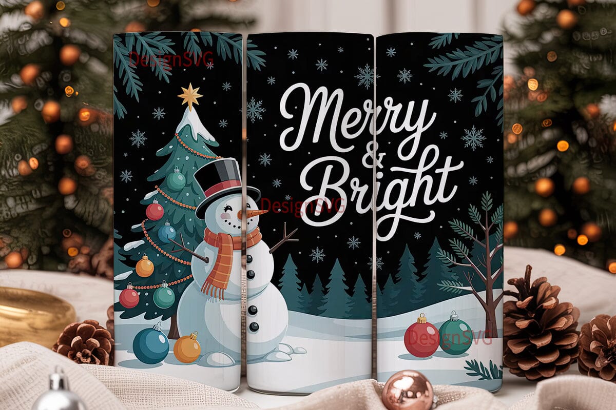 Whimsical Snowman Christmas 20oz - Image 2