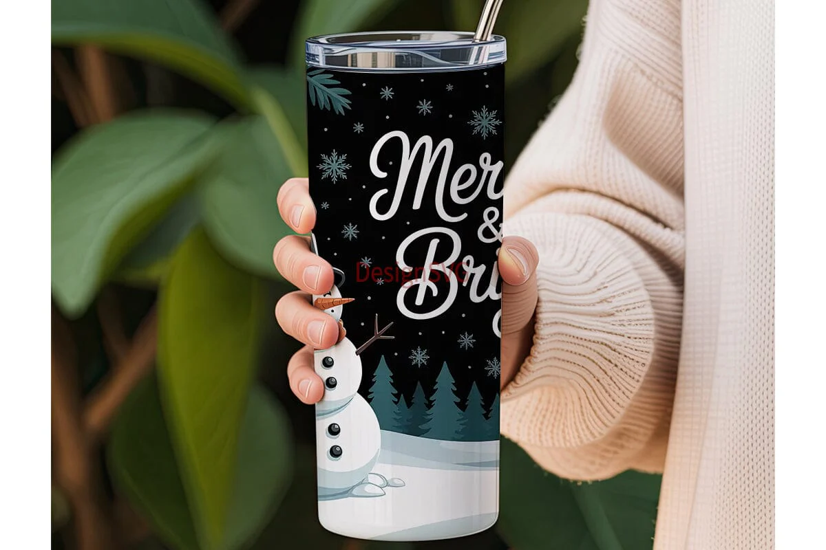 Whimsical Snowman Christmas 20oz - Image 3