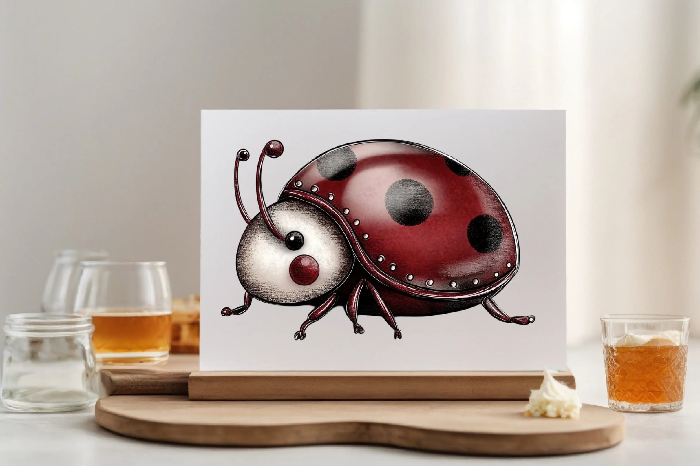 Whimsical Spring Ladybug Clipart  Bundle. - Image 3
