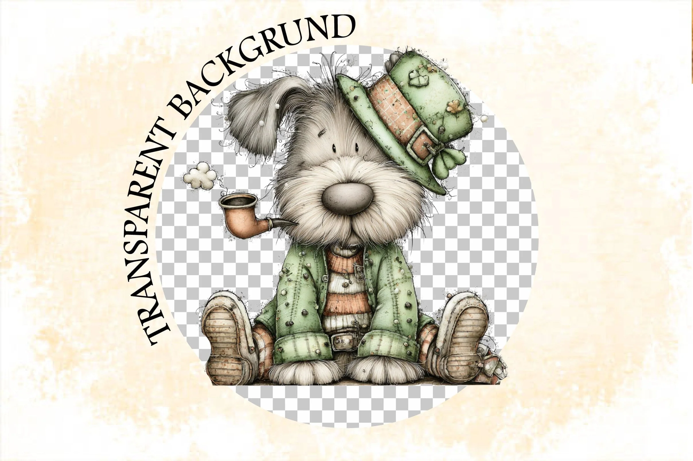Whimsical St Patrick Dog Clipart  Bundle. - Image 2