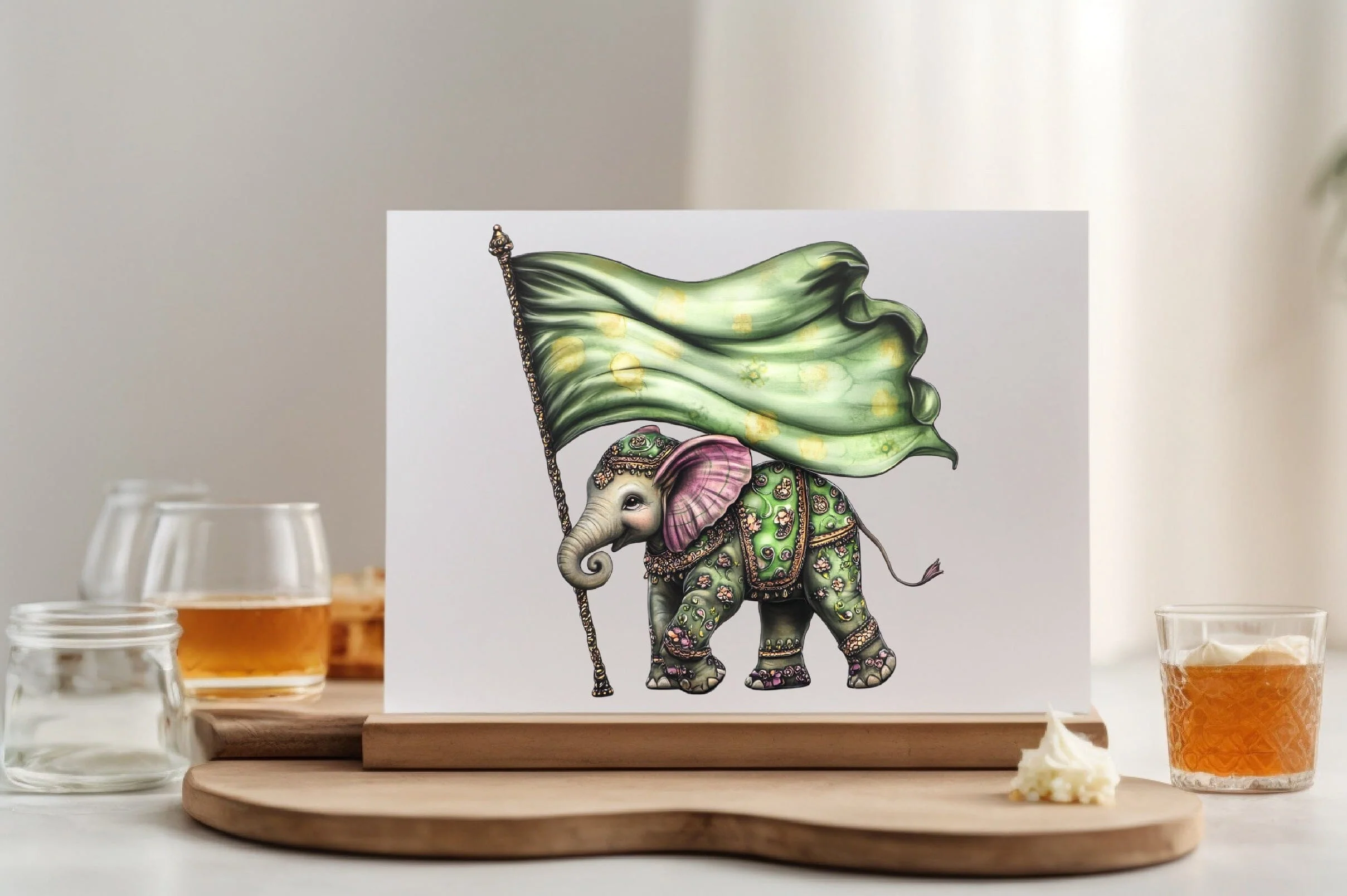 Whimsical St Patrick Elephant Clipart - Image 6