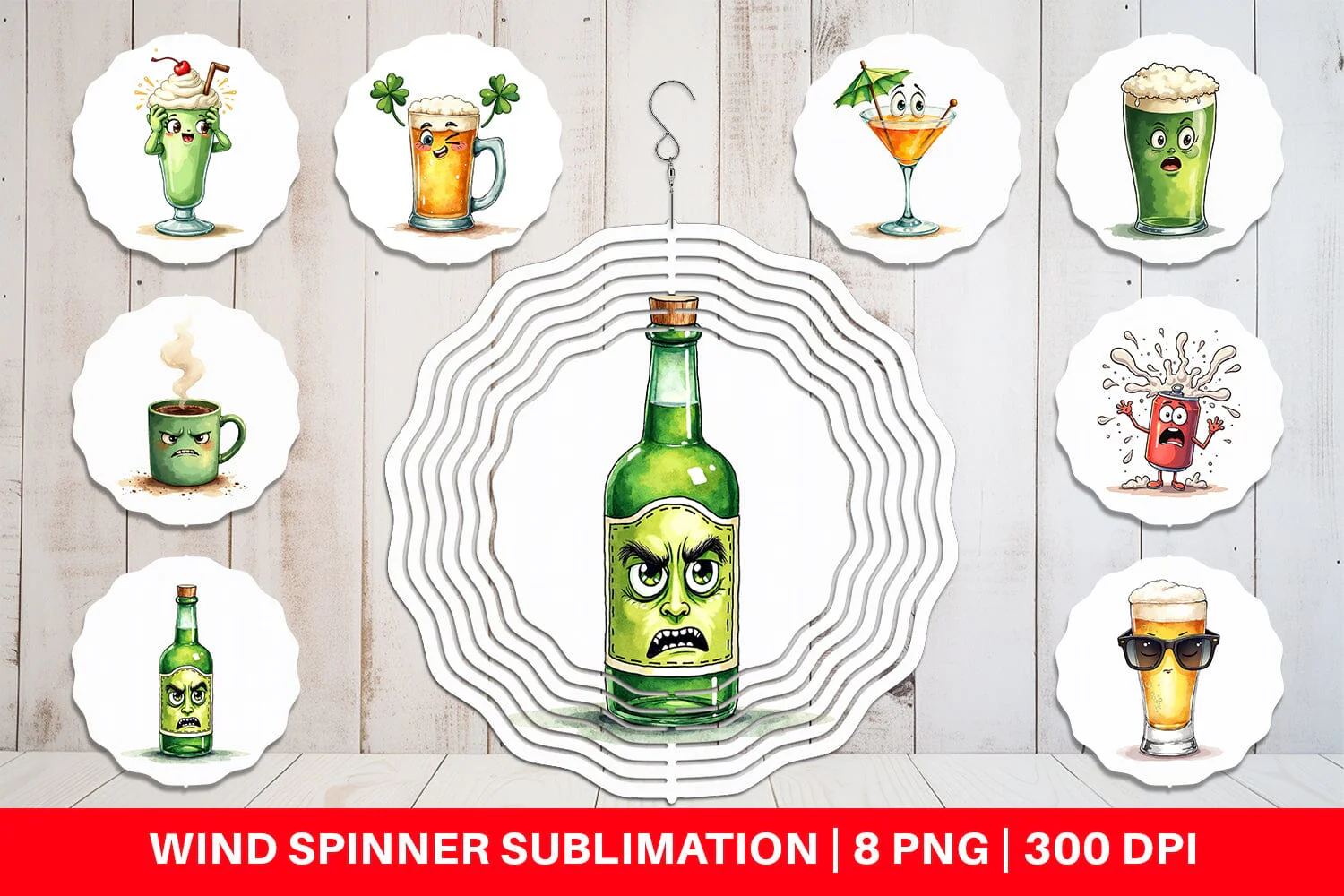 Wind Spinner 70s Green Mascot