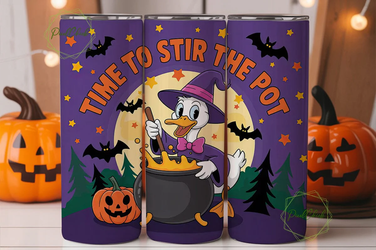 Witchy Duck Halloween Tumbler Wrap - Image 3