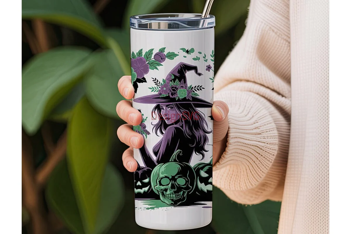Witchy Halloween 20oz Tumbler Wrap - Image 3