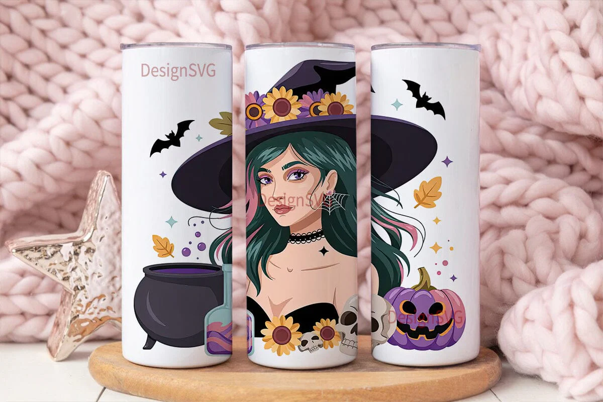 Witchy Sunflower Halloween 20oz Tumbler