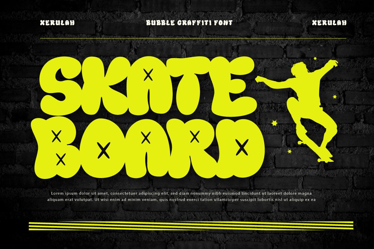 Xerulah - Bubble Graffiti Font - Image 5