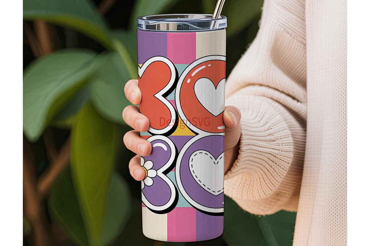 XOXO Valentines Tumbler Wrap - Image 3