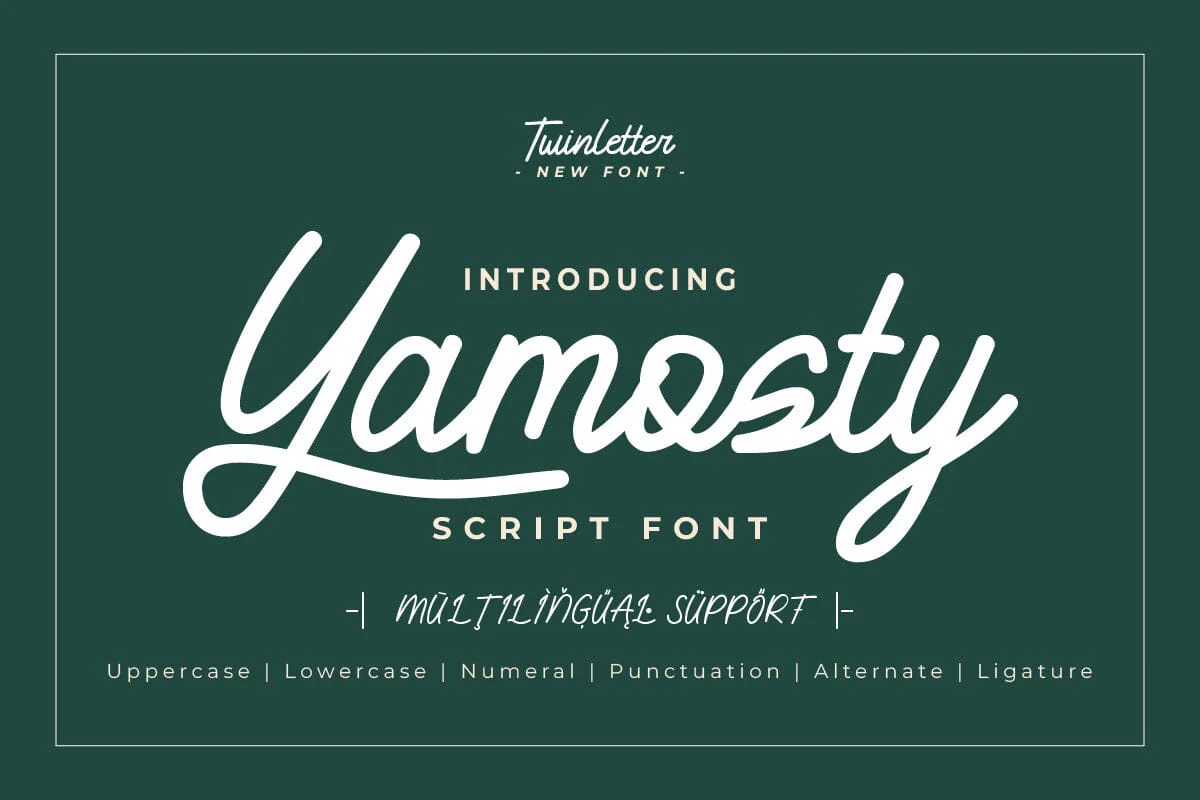 Yamosty - Script Monoline Font