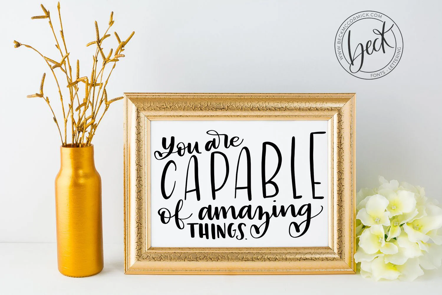 You Are Capable of Amazing Things - Handlettered SVG File - Image 2