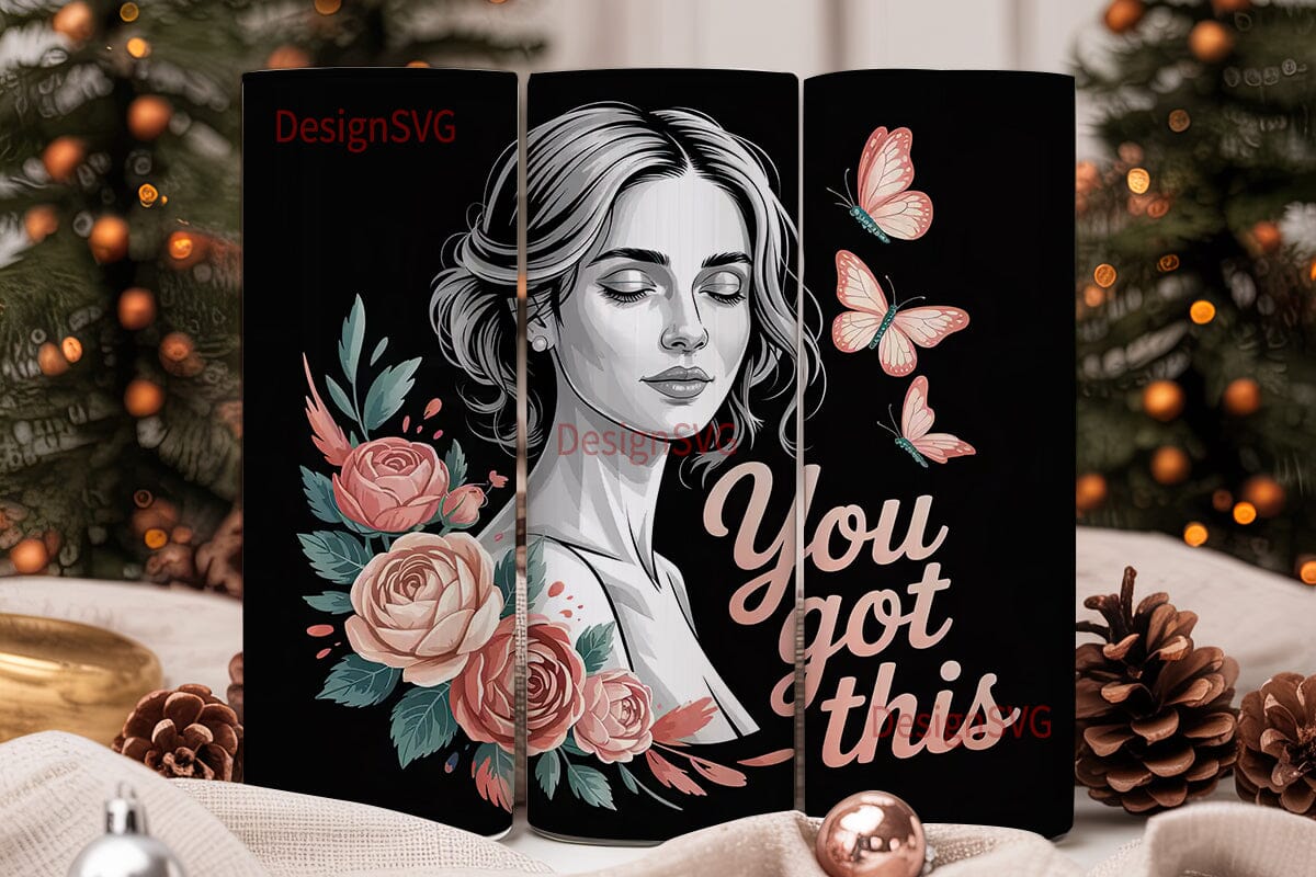 You Got This Floral Tumbler Wrap - Image 2